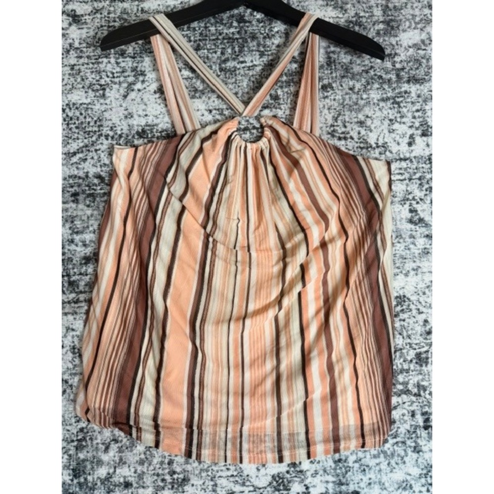 Torrid haze stripe o-ring mesh halter tank top Size 0 (L/12) Summer top